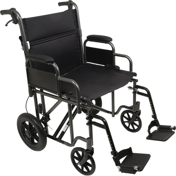 Roscoe Medical TCS221612SV ProBasics Bariatric Transport Chair with 12" Rear Wheels