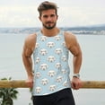thumbnail image 6 of Lsque Dog Pattern Mens Tank Tops Muscle Athletic Quick Dry Sleeveless Workout Fitness T Shirts Beach Tank Top, Loose-fit Sleeveless Shirt for Men-4X-Large, 6 of 7