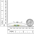 thumbnail image 3 of 925 Sterling Silver and 10K Yellow Gold Blue Zircon Green Peridot and White Lab Grown Diamond Tennis Bracelet for Women (1.97 Cttw, Gemstone December Birthstone, Fully Adjustable up to 9 inch), 3 of 4