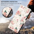 thumbnail image 6 of Colorful Painted Wallet Phone Case for Samsung Galaxy S26 Plus 5G 6.7" , PU Leather Flip Folio Cover With Card Slots, Magnetic Closure, Kickstand, Shockproof Protective Phone Case,Rose, 6 of 10