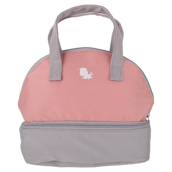 SEWCHICS 1Pack Bottle Carrying Bag Baby Bottle Storage Bag Gray Pink Waterproof And Tear-Proof
