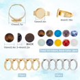 thumbnail image 5 of 40Pcs DIY 20Sets Stainless Steel Ring Base Settings Adjustable Ring Making Kit Natural Gemstone Cabochon Rings, 5 of 9