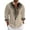 Beige, variant on Button Down Linen Shirts for Men Casual Long Sleeve Regular Fit Beach Shirts Khaki M