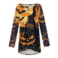 thumbnail image 4 of EnJoCho Women Loose Tops Long Sleeve Shirts for Women Fall Stylish Crew Neck Womens Blouses Tunic Lightweight Plus Size Graphic Tees for Hallowe-en Casual Plus Size Trendy Active Wear Tops, 4 of 5
