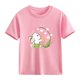 thumbnail image 4 of Blusas y camisas de manga corta con cuello redondo para niños Camiseta de verano de manga corta estampada para niñas Jersey elegante de cuello redondo para niñas Top de algodón para niños, 4 of 6