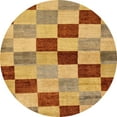 thumbnail image 1 of Ahgly Company Indoor Round Abstract Red Checkered Area Rugs, 5' Round, 1 of 6