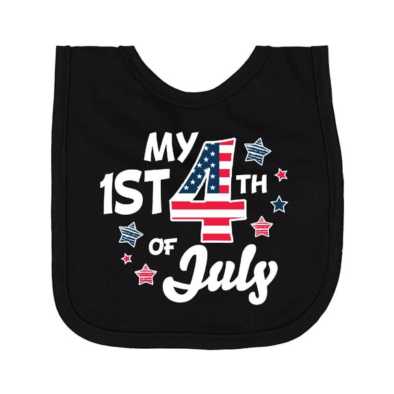 Inktastic My 1st 4th of July with Striped Stars Newborn Bib