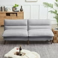 thumbnail image 4 of Pingliang Home 72" Futon Convertible Sofa Bed,Modern Linen Loveseat Sleeper Sofa Couch for Living Room Apartment Dorm Bedroom Office Studio,Light Gray, 4 of 9