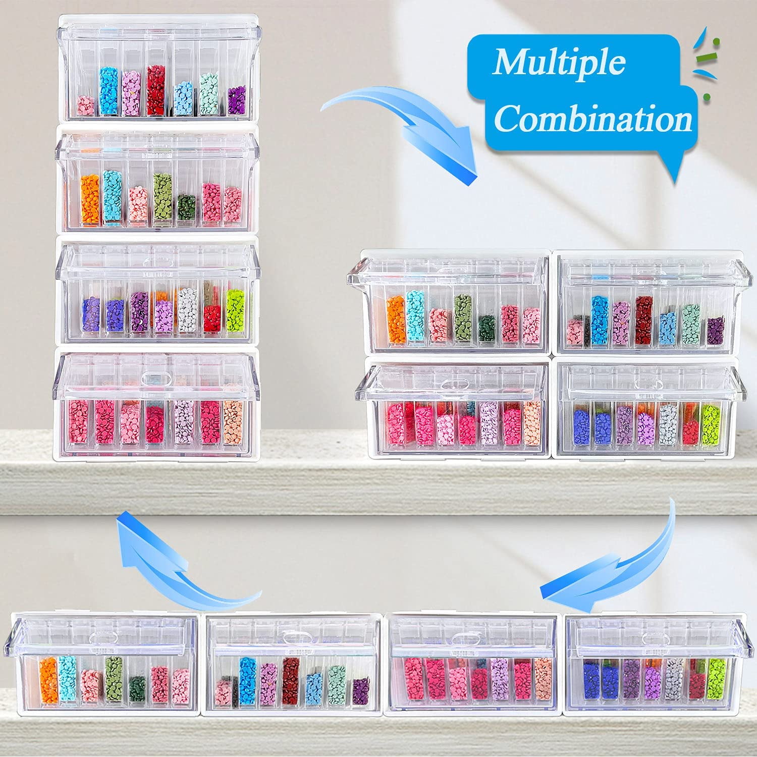 ARTDOT Storage Containers for Diamond Painting, 9 Pack Stackable Craft  Storage Organizer 315 Slots Individual Containers for Diamond Art Beads  Nail Pill Rhinestones Seed - Yahoo Shopping