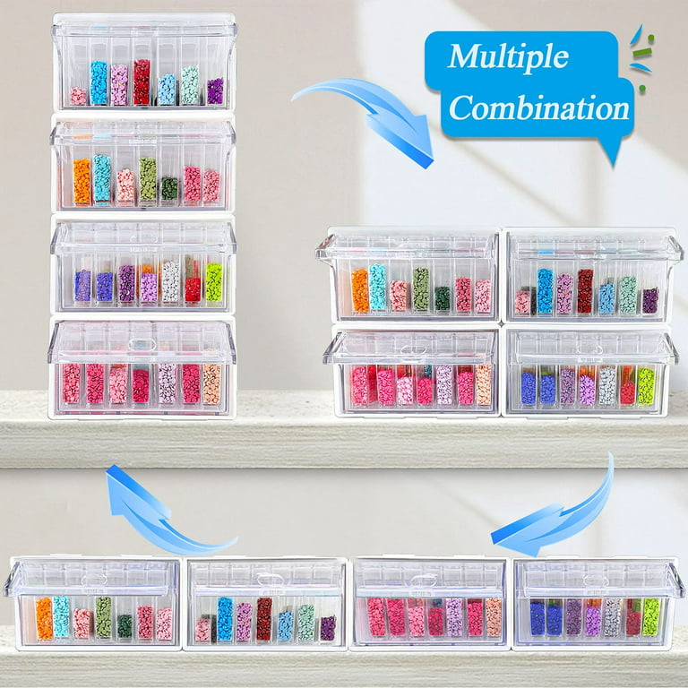 ARTDOT 9 Pack Storage Containers for Diamond Painting Craft Organizers  Total 288 Slots for Diamond Art Tools（Funnel Included） - AliExpress