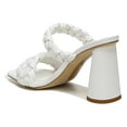 thumbnail image 6 of Sam Edelman Kendra White Leather Block Heel Square Open Toe Slip On Fashion Mule (White Leather, 9), 6 of 7