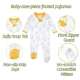 thumbnail image 6 of Baby Footed Pajamas Long Sleeve Zipper One-Piece Footie Sleeper for Girls Boys Infant 0-12 Months, 6 of 8