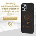 thumbnail image 2 of Case Yard Wooden Case for iPhone-12-Pro-Max Soft TPU Silicone cover Slim Fit Shockproof Wood Protective Phone Cover for Girls Boys Men and Women Supports Wireless Charging Cancer Sign Design, 2 of 7