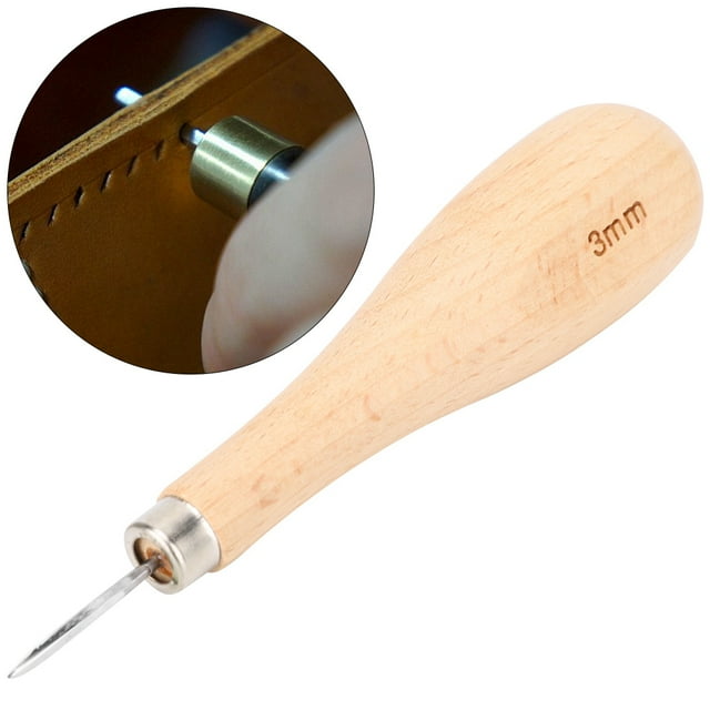 Leather Punching Tool, Easy To Carry Time Saving Rhombus Awl, Simply Leather Craft Works For DIY Leather Craft Crafts Making