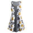 thumbnail image 1 of Robe d'Été Aguichant pour Femmes Femmes Dames Grande Taille à Imprimé Floral Sans Manches à Col Rond Robe Courte, 1 of 6