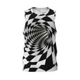 thumbnail image 2 of Easygdp 3D Vortex Illusion Men's Mesh Basketball Jersey Quick Drying Sleeveless Shirts Fitted Muscle Tank Tops Sport Round Neck T-Shirt - Large, 2 of 9