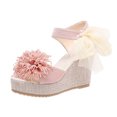 thumbnail image 2 of AXXD Pink Wedge Sandals for Women New Summer Thick-soled Sandals For Bohemian Heels Lace Fish Mouth Bow Sandals For Women, 2 of 6