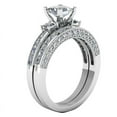 thumbnail image 5 of Square  Couple Ring Set Two Ladies Pair Ring Alloy Square Zirconia Ring Wedding Ring, 5 of 5