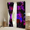 thumbnail image 3 of Gaming 30%-50% Blackout Curtains Gamer Curtains & Drapes Video Game Living Room Decor,Gamepad Controller Gaming Window Curtains Black Purple Pink Tie Dye Window Treatments, 3 of 6