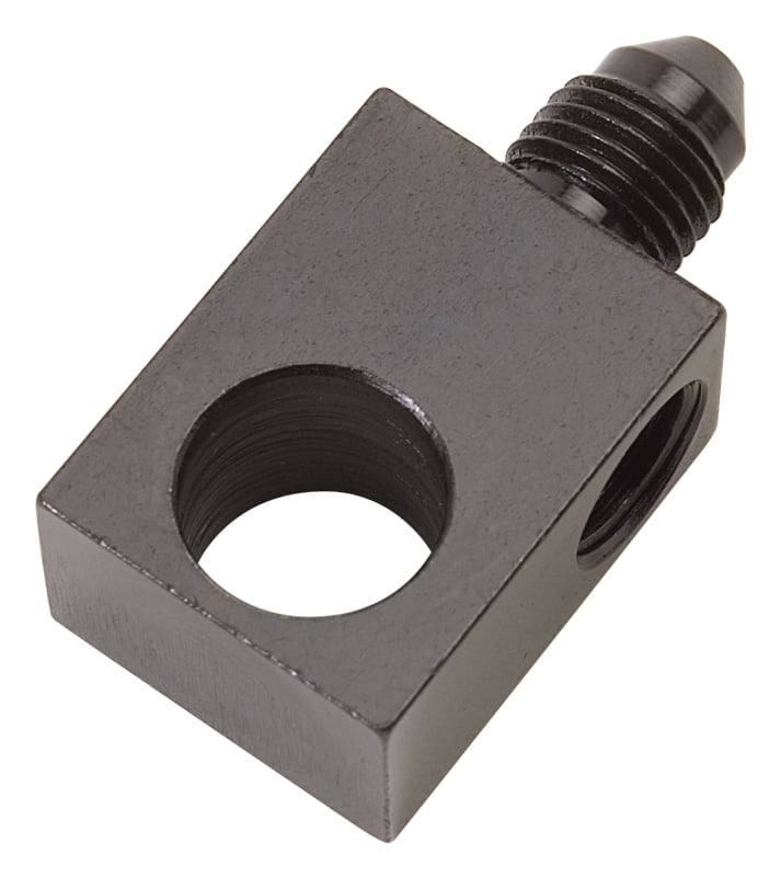 Edelbrock/Russell 643961 Brake Adapter Fitting - 3/8" X 24 Inverted Flare Male To -3 AN, Endura Plated Steel