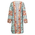 thumbnail image 3 of DYMADE Women Open Front Boho Kimono Cardigan Coat Floral Beach Cover Up Top Blouses, 3 of 4