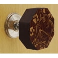 thumbnail image 2 of IBA Indianbeautifulart Brown Engraved Knobs Wooden Cupboard Door Knobs Pull Handle Pack of 10, 2 of 3