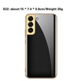 thumbnail image 2 of Full Cover Phone Case Tempered Glass Hard Printed Smartphone Bumper Case Cell Phone Covers Electroplated for S22/22Plus/Ultra Camera Protection Protective  Galaxy S22 ULTRA Golden Thread, 2 of 8
