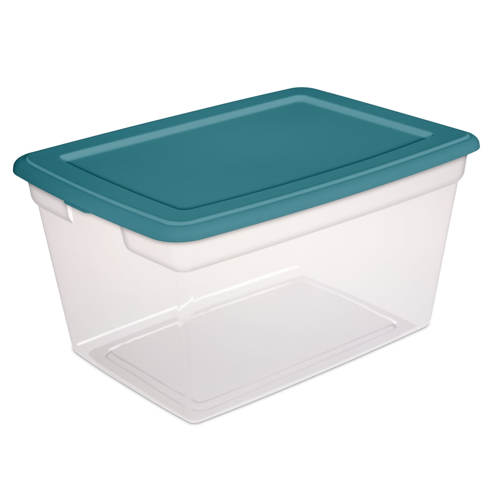 Sterilite 58 Qt. Storage Box Cool Water Case of 8 - Walmart.com