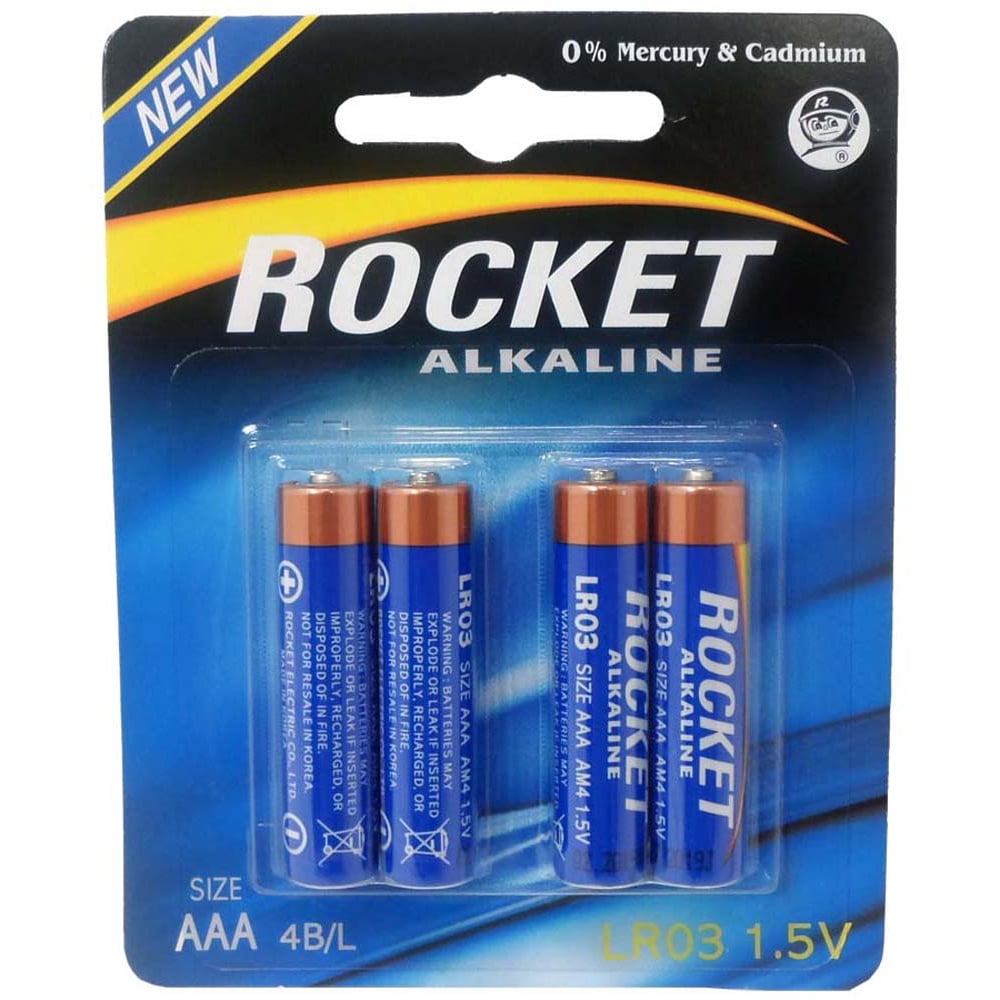 4 Pcs. OF ROCKET BRAND "AAA" BATTERIES