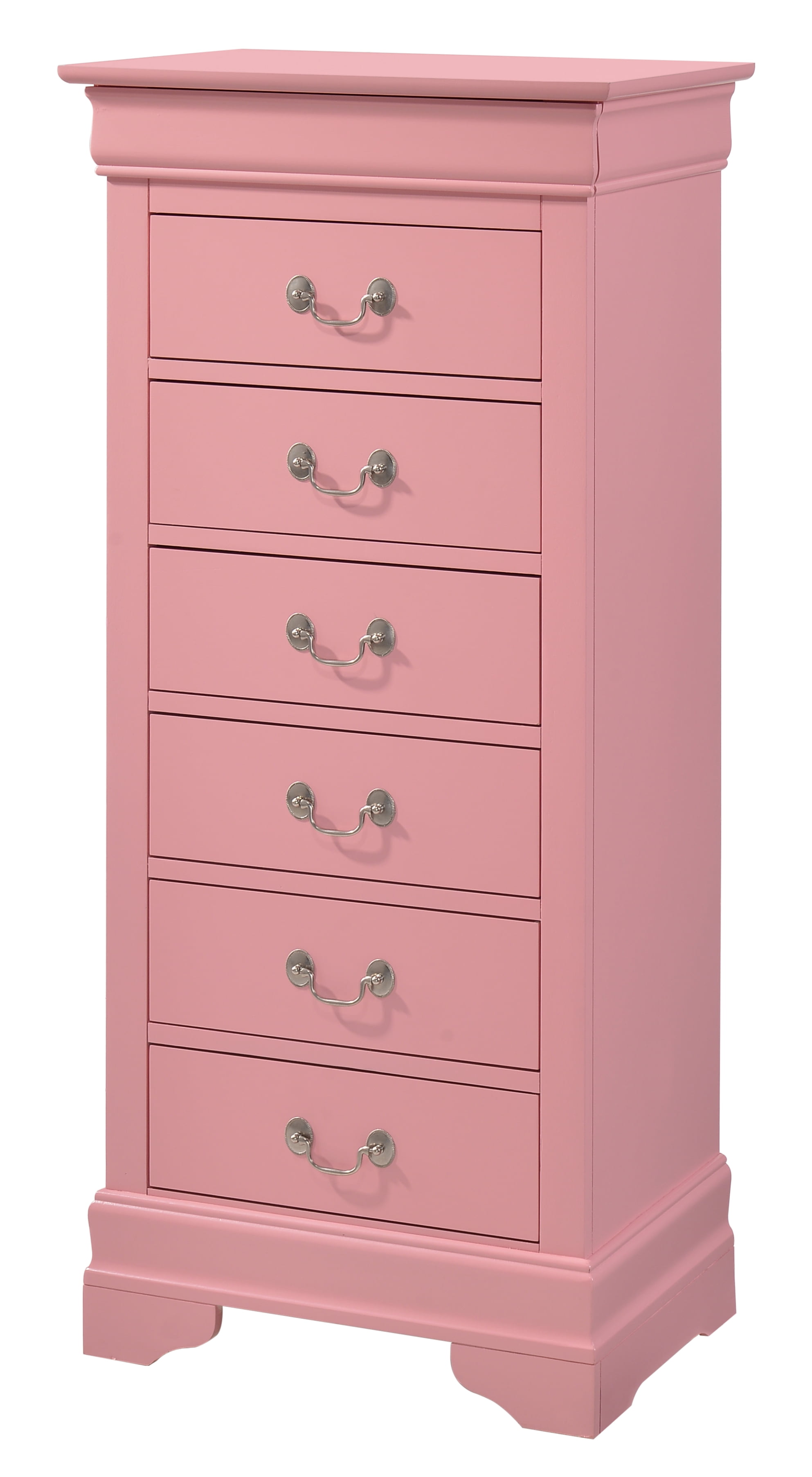 Glory Furniture Louis Phillipe Lingerie Chest in Pink Color