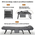 thumbnail image 6 of Howcool Patio Folding Chaise Lounge Bed, Ergonomic Single Reclining Cot, Portable Heavy Duty Outdoor/Indoor Folding Bed for Garden, Patio, Camping & Office, 6 of 6