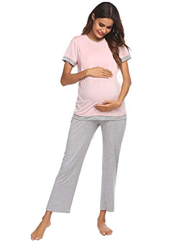 Details about   Ekouaer Women's Button Down Nursing Thermal Underwear Maternity Pajamas Microfib