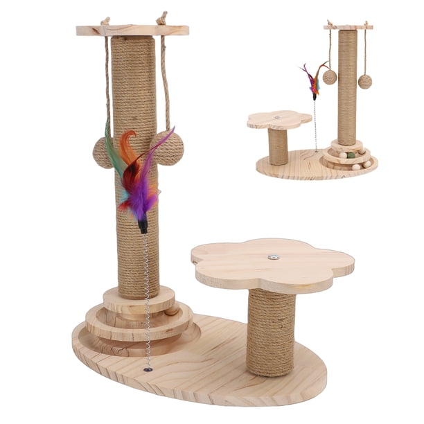 Poste Rascador Para Gatos, Base Estable, Cuerda De Sisal Segura, Rascador Para Gatos Con Bola Colgante, Rascador Para Gatitos, Postes Rascadores De Sisal Para Sala De