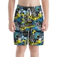 thumbnail image 2 of Rocae Goal Time for Teen Beach Trunks Boys Swim Trunks with Compression Liner Quick Dry Board ShortsLarge, 2 of 9