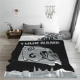 thumbnail image 2 of Custom Las Vegas Blanket Personalized Throw Blankets Name and Number for Men Women Boy Football Style Decor Gifts, 2 of 6