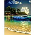 thumbnail image 1 of Pintura de diamante 5D DIY Taladro redondo completo Mar Luna Decoración del hogar Arte Artesanía FLhrweasw Nuevo, 1 of 1