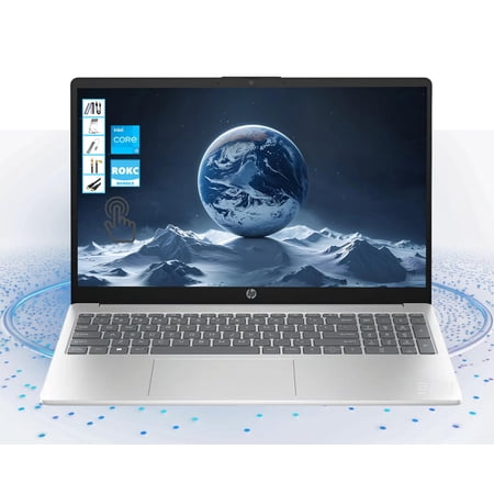 HP 2025 Pavilion 15 inch Touchscreen Laptop | 15.6" HD Computer| 16GB RAM | 512GB SSD & 128GB Portable SSD| Intel Core i3-1215U| Wi-Fi 6E| Copilot Ready| Ultra Light| AI-Powered Windows 11| RK Bundle