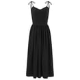 thumbnail image 3 of Women's Sexy Low Cut Spaghetti Strap Long Dress Casual Sleeveless Backless Maxi Dress Square Neck Dress, Mother of The Bride Dresses, Formal Wedding Guest Dress(Black,M), 3 of 4