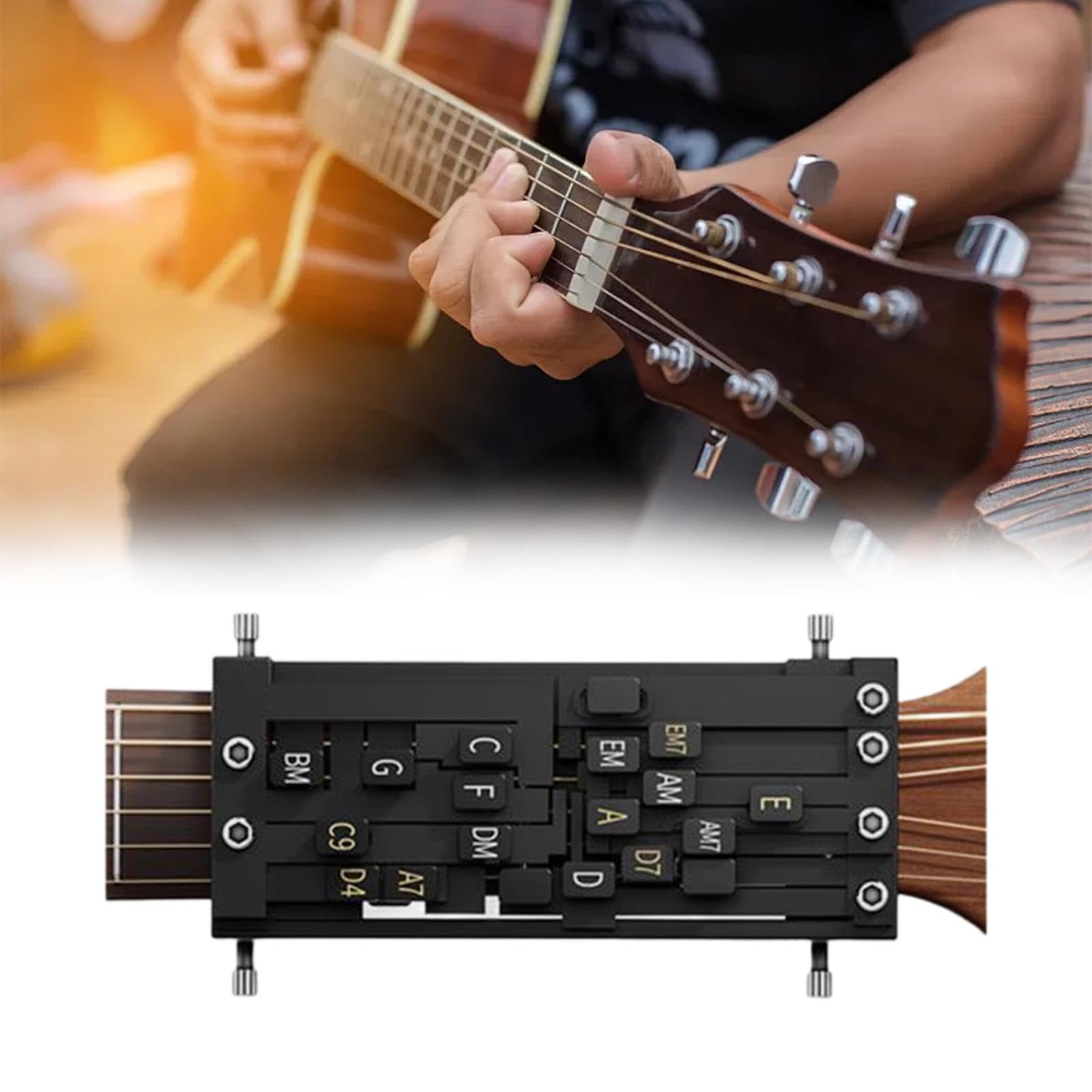 Guitar Aid Chords Trainer Guitar Chord Presser Guitar Learning Parts Guitar Assistant Practical Teaching Tool Accessories Gifts for Beginners Friends