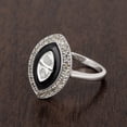 thumbnail image 3 of 0.35 CTW Natural Diamond Polki Cocktail Ring 925 Sterling Silver with Black Enamel Women Valentines Day Gifts Jewelry, 3 of 5