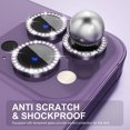 thumbnail image 2 of Glitter Diamond Rhinestone Camera Lens Protector for iPhone 16 16Pro 15 14 Pro Max Plus 13 12 Mini 11 14Pro 13Pro 14Plus 12Pro tzw, 2 of 7