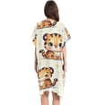 thumbnail image 2 of Beach Vacation Clothes Kimono Cardigan Loose Swimsuit Cover Up for Women Cute Baby Tiger M, 2 of 6