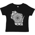 thumbnail image 3 of Inktastic Wisconsin Silhouette Mandala Boys or Girls Toddler T-Shirt, 3 of 5