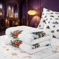 thumbnail image 6 of Manfei Rustic Winter Cabin Zipper Full Size Comforter Sets with Fitted Sheet and 2 Pillowcases,Traditional Christmas Tree Zipper Bedding Set,White Gray,Christmas Reversible,4pcs, 6 of 8