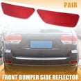 thumbnail image 2 of 1 Pair Front Bumper Reflector Side Marker for Jeep Grand Cherokee 11-20 Compass 11-16 for Dodge Journey 11-17 Red, 2 of 6