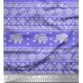 thumbnail image 1 of Soimoi polyester Crepe Fabric Aztec & Tribal Elephant Animal Print Fabric by the Yard 52 Inch Wide, 1 of 1