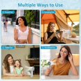 thumbnail image 4 of 0-120 Powerful Cooling Handheld Fan, Compact Mini Turbo Fan for Travel Office & Outdoor, USB Rechargeable & Digital Display, 4 of 5