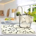 thumbnail image 2 of Yayeee Dish Drying Mat for Kitchen Counter Ultra Absorbent Easy Clean Pad 18x16", Leaves Pattern, 2 of 7