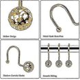 thumbnail image 2 of 12 Pieces Of Hollow Ball Shower Curtain Hooks, Luxurious Quality, Rust Resistant Stainless Steel Shower Curtain Ring Hooks, 2 of 5