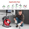thumbnail image 2 of Drain Cleaner Machine, Professional Electric Drain Auger for 1 to 4 Inch Pipes, Portable Electric Drain Snake with 4 Cutters & Foot Switch and Pair of Gloves, 2 of 7